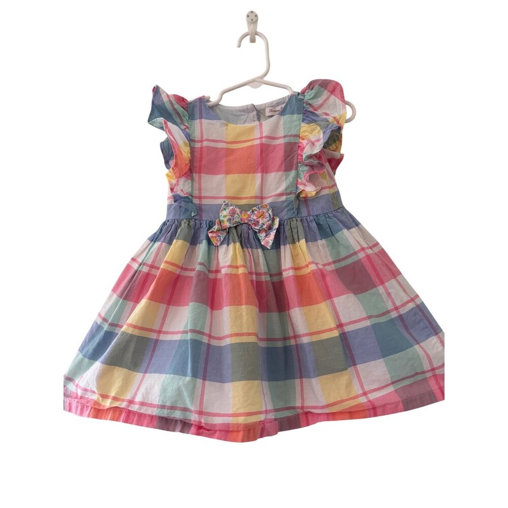 Tommy Bahama Girls 24m Sleeveless Dress Ruffle Bow Cotton 24 Months Beach Party